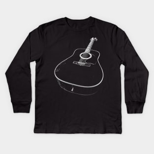 Acoustic Guitar Kids Long Sleeve T-Shirt